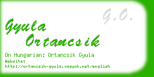 gyula ortancsik business card